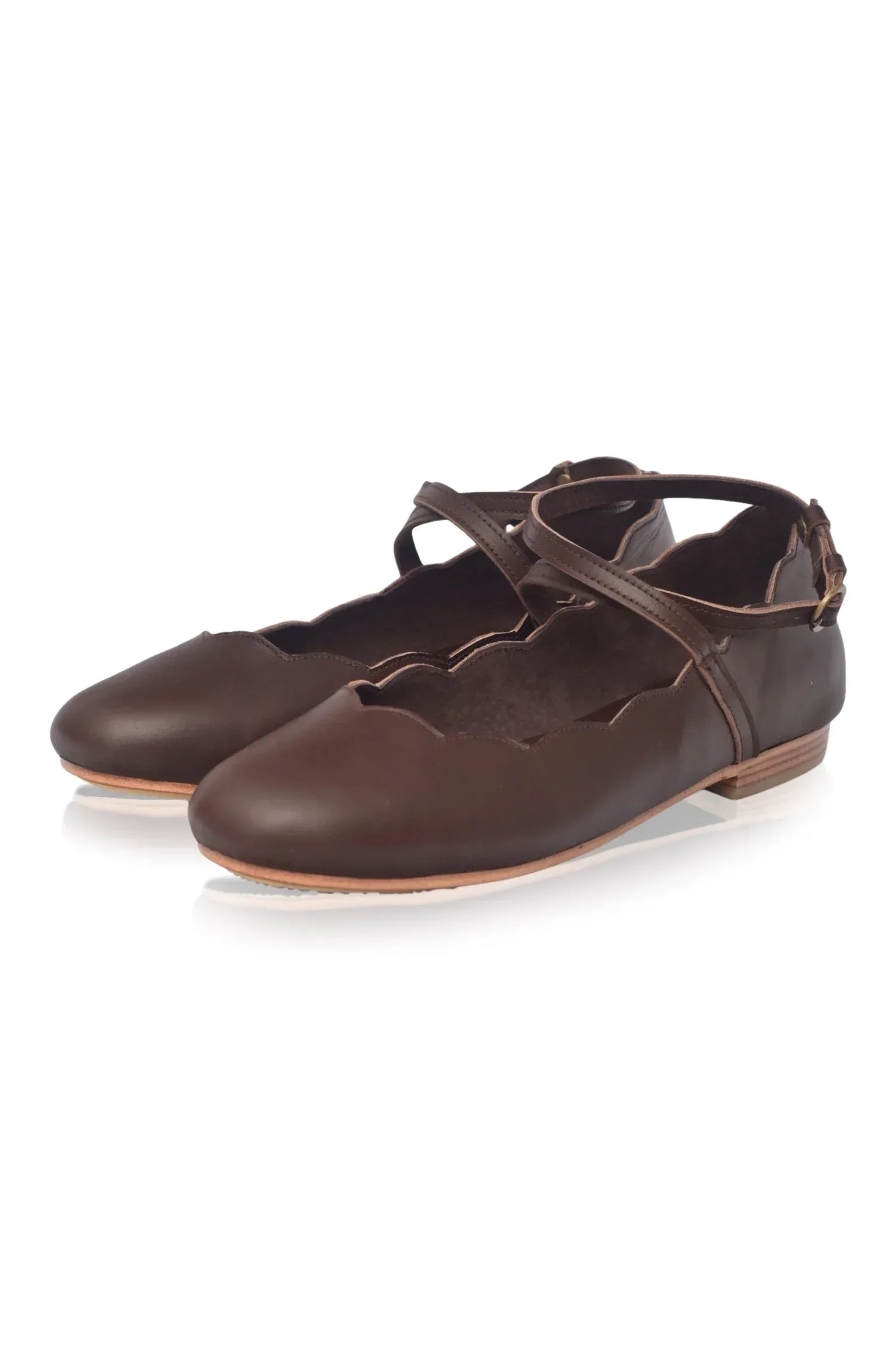Myrelle Criss-Cross Leather Ballet Flats - Modz Designs