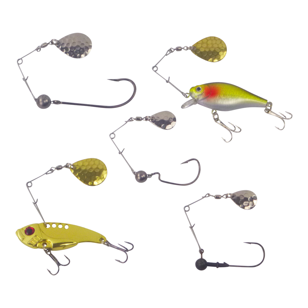 Swimerz Jig Spinner, Medium, Hammered Nickel, 5 Pack-2