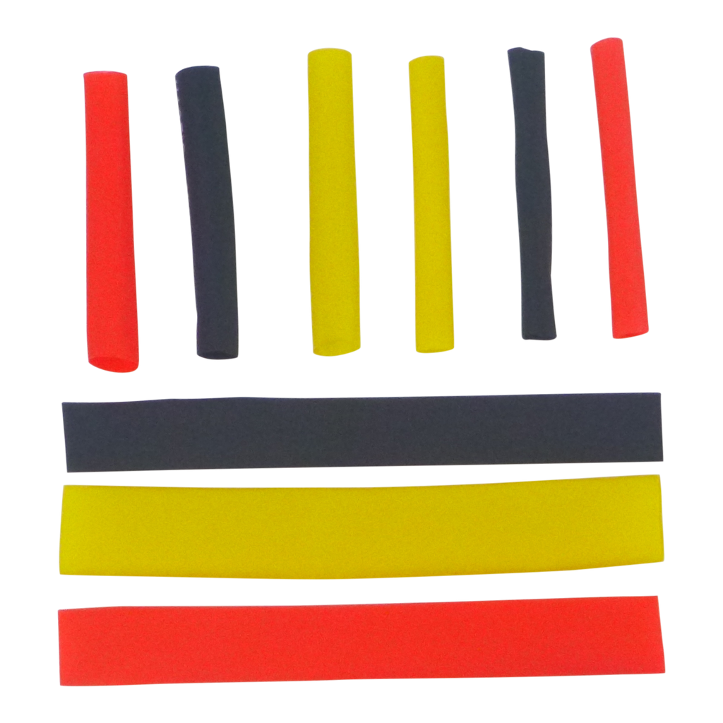 Swimerz Assist Hook Sleeves, 2mm Shrink Tube, Black & Red, 50mmL. Qty 60.-1
