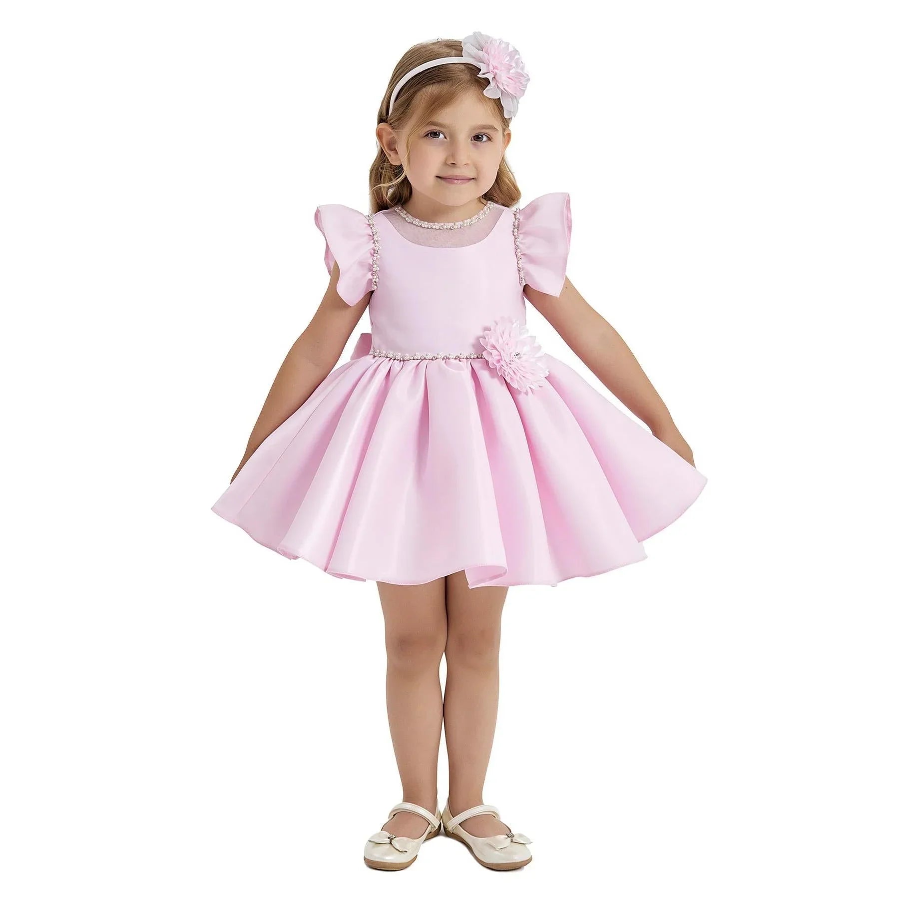 girls formal satin dress