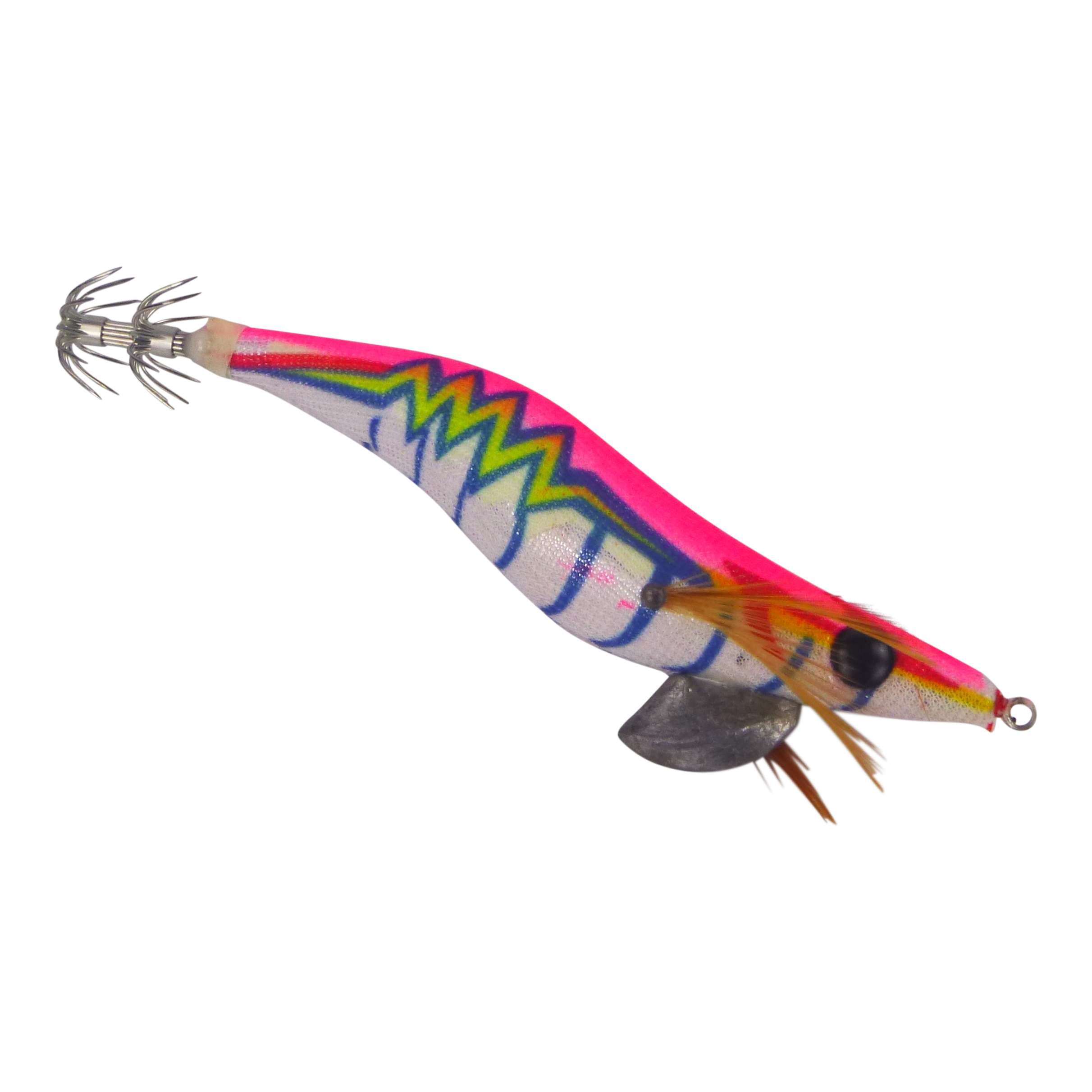 Finesse Rumoika Squid Jig, Pink Neon, size 3.5, 2 pack-0