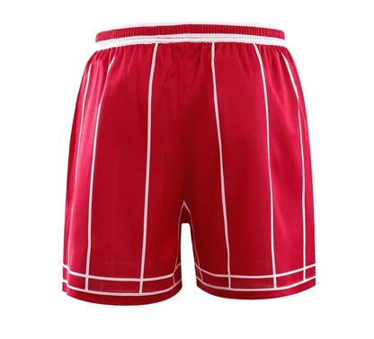 Red Stripes Simple Design Basketball Shirts And Shorts - Modz Designs