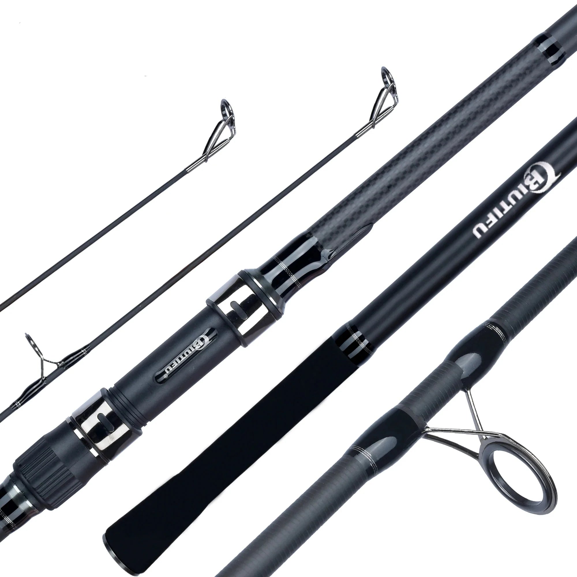 NNEOBA 2-Tips 4.2m Carbon Fiber Carp Fishing Rod Grey-0