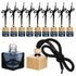 10PCS hanging car perfume diffuser in elegant black and wood design for refreshing car interior.