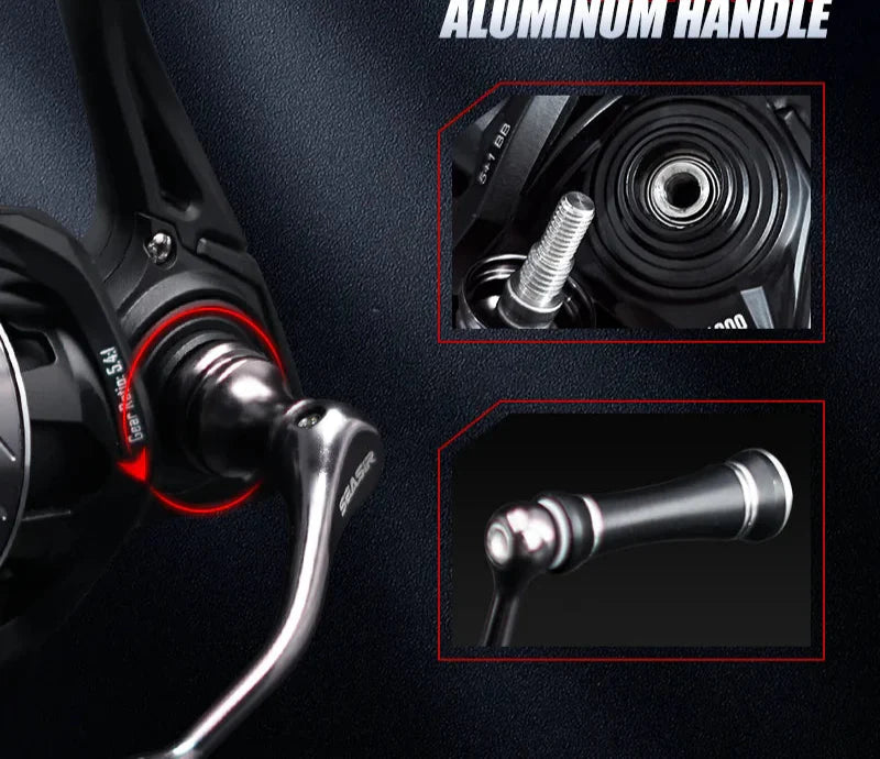 NNEOBA Stream 1000 Spinning Reel Carbon Drag Washers Black-4