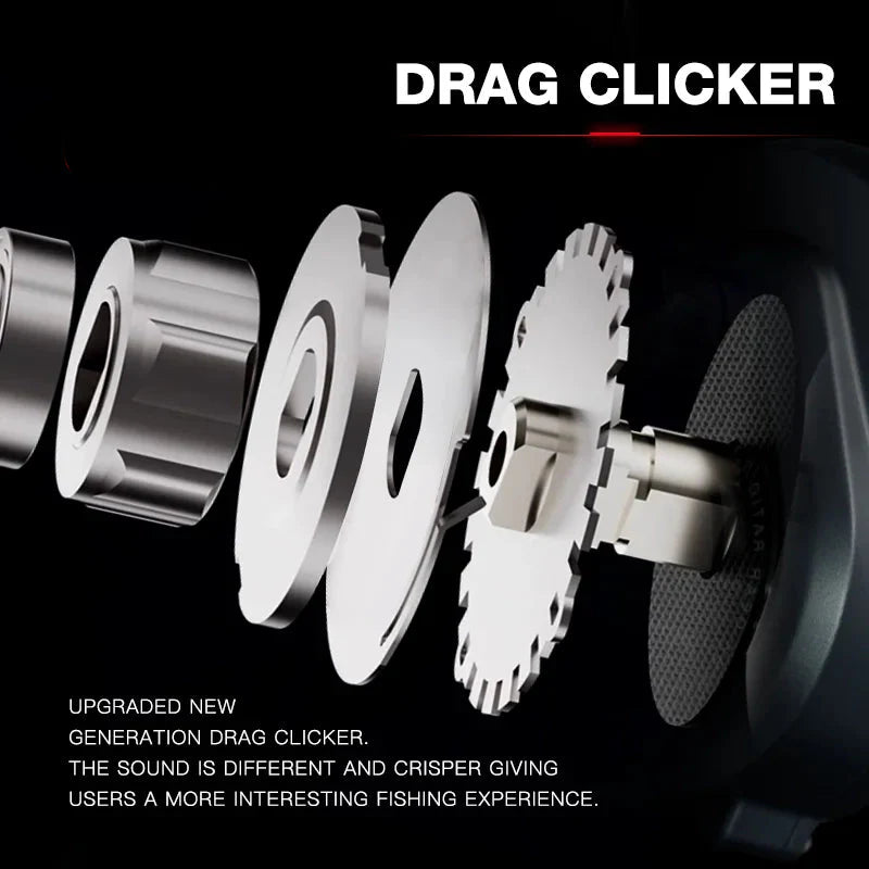 NNEOBA Commando Power Baitcaster Reel 9kg Right-Handed Black-4