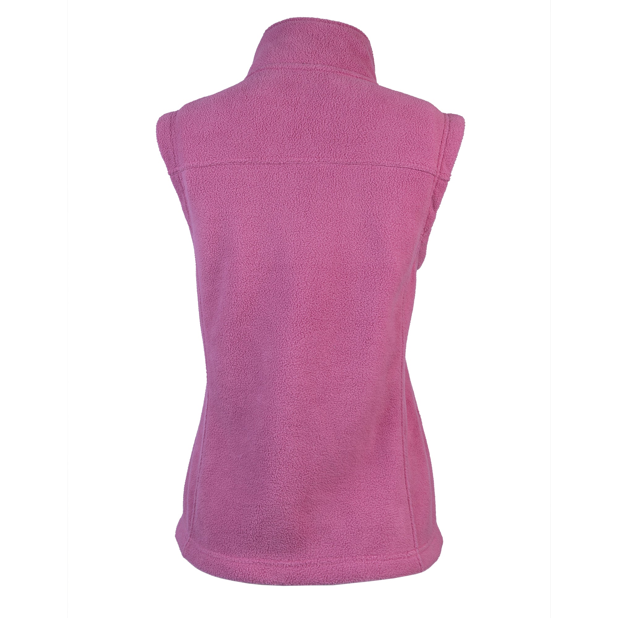 Sabine - Ladies Rose/Black Polar Fleece Zip Through Vest