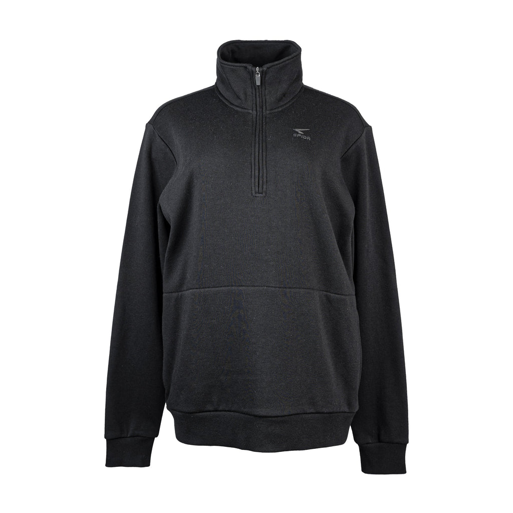 Sebastian Mens Collar Zip Sweat - Black