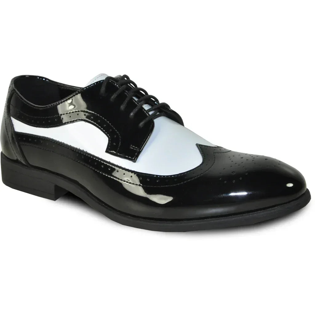 "Telford" Black and White Vangelo Tuxedo Shoes - Modz Designs