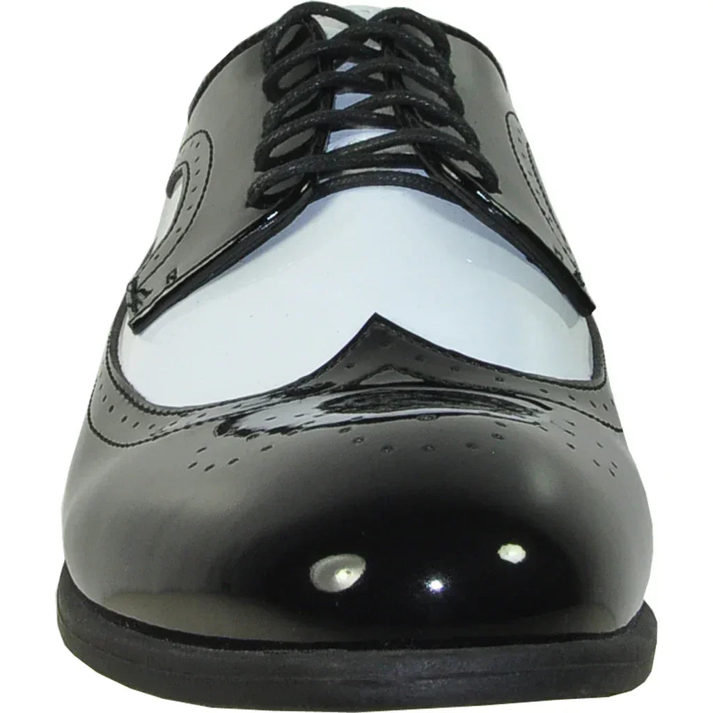 "Telford" Black and White Vangelo Tuxedo Shoes - Modz Designs