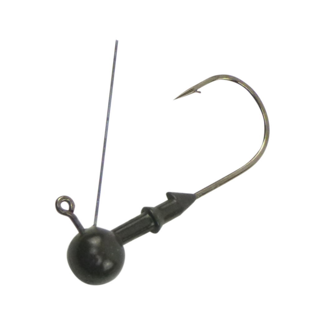 Vike 1/16 oz Weedless Round Jig Head with a Size 3/0 Hook Tungsten, 4 pack-0