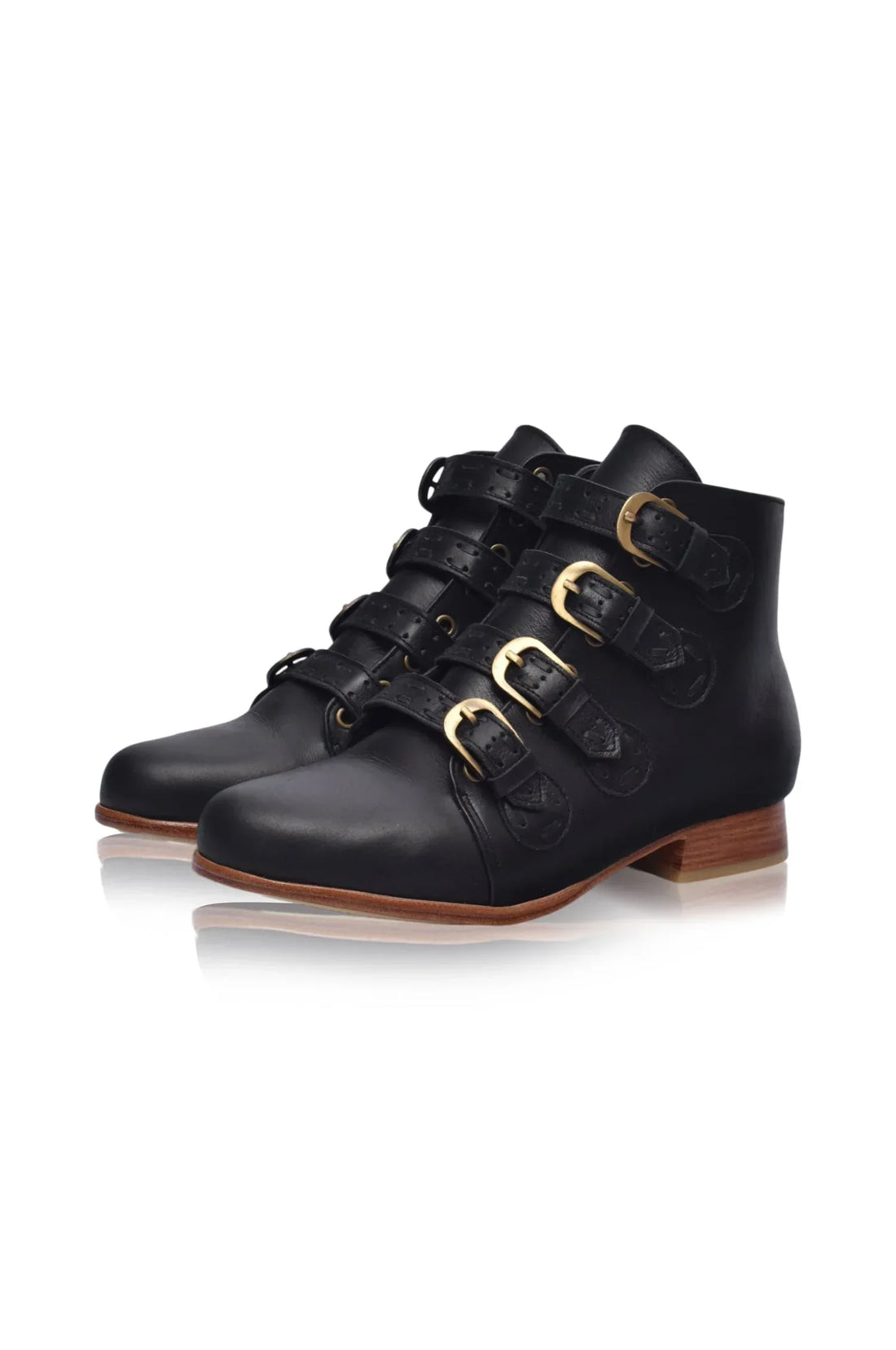 Wild Rose Leather Ankle Booties - Modz Designs