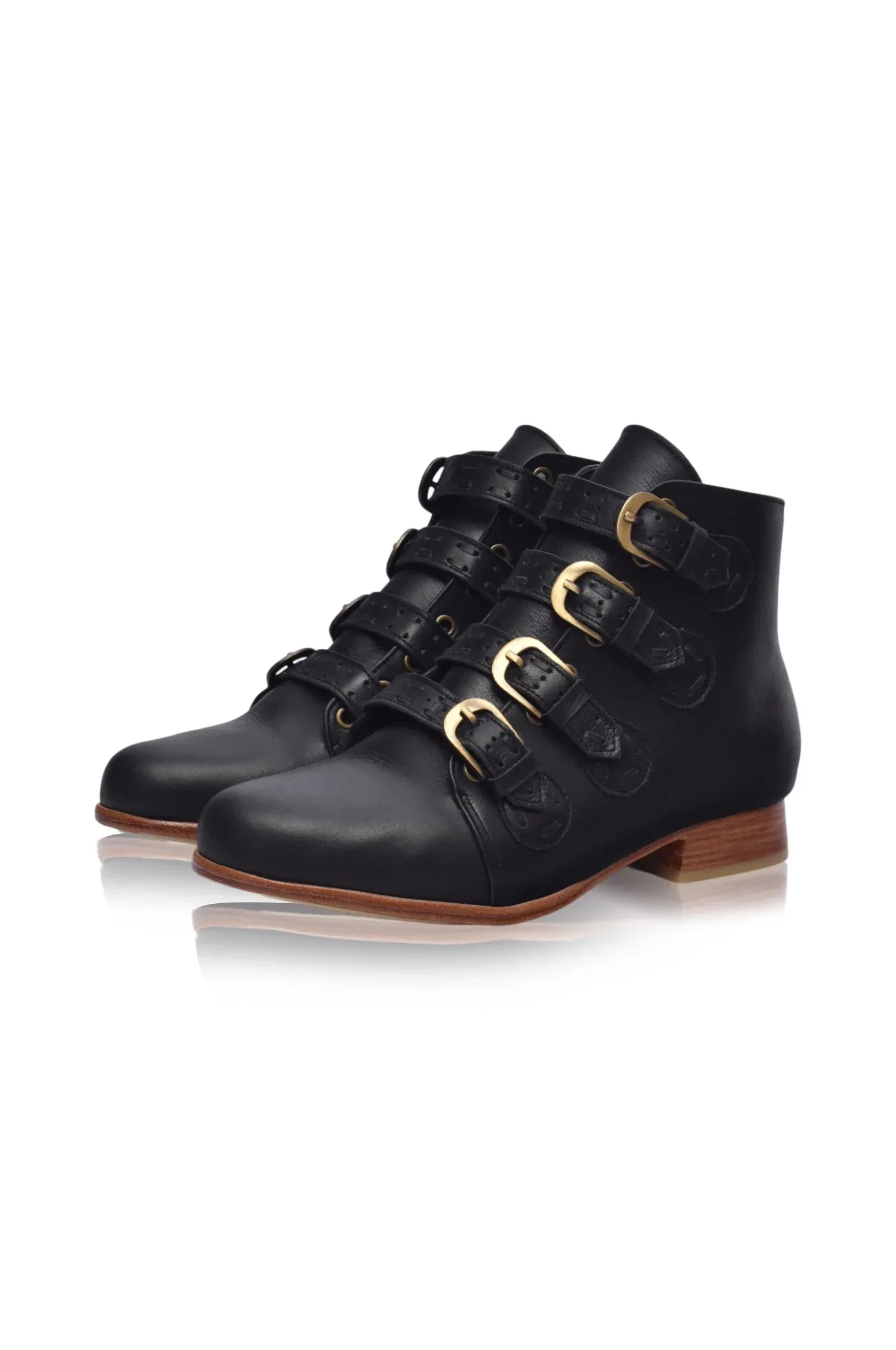 Wild Rose Leather Ankle Booties - Modz Designs