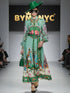 Botanical Print Mini Dress with Puffy Sleeves & Raffia Belt • BYMANYC ® New York - Modz Designs