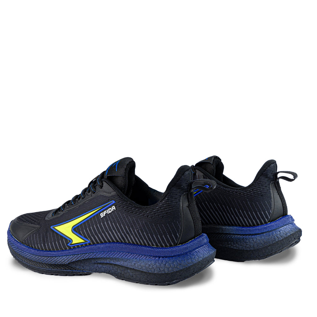 Zephyr Boy's Performance Runner Lace Up - Black/Royal/Lime