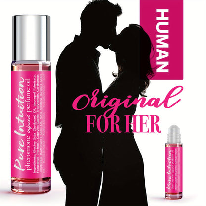Infused Pheromone Perfume Oil Cologne in a stylish bottle, designed for enhanced attraction and connection.