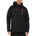 AC Milan black soccer training rain jacket 2023/24 - Puma