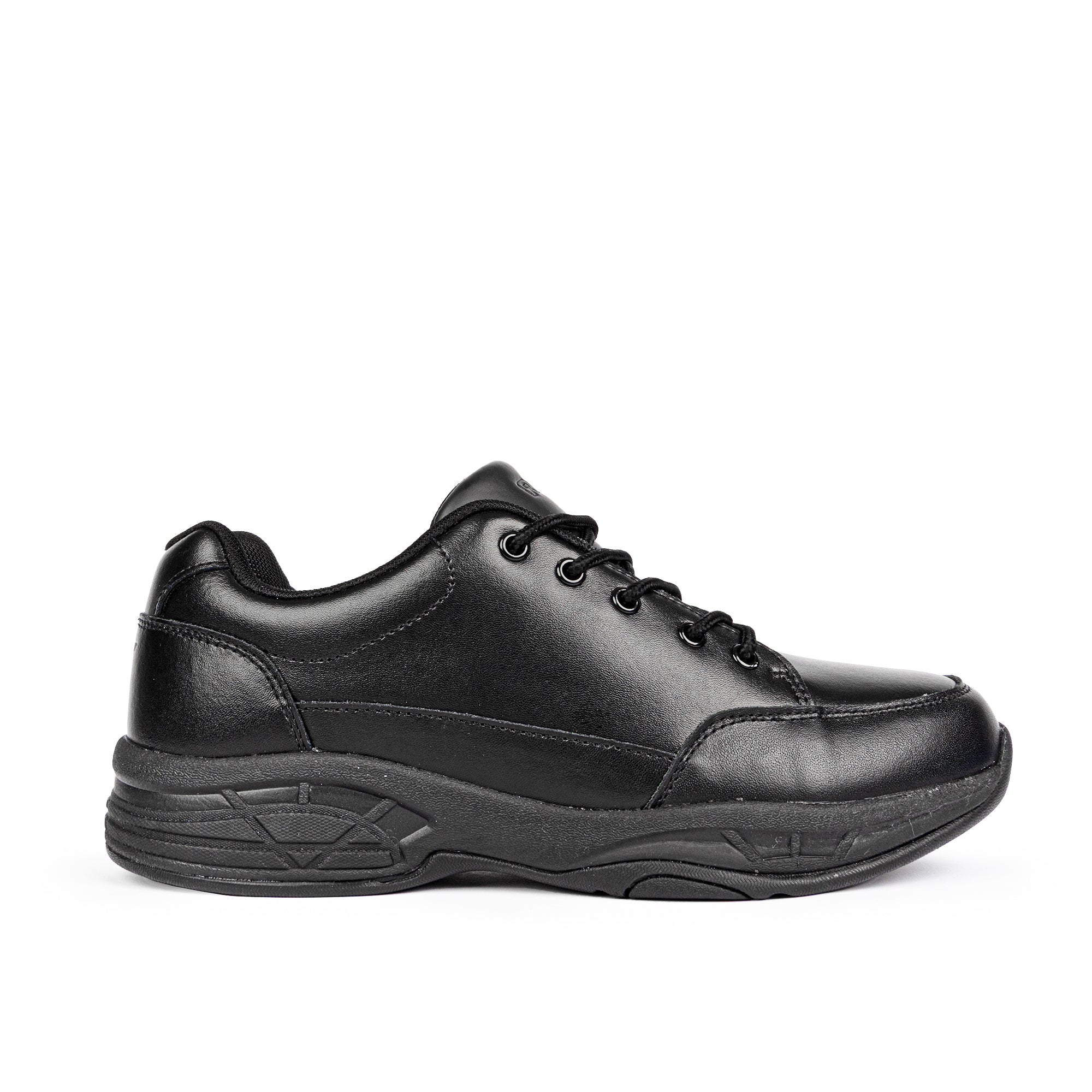 Alex 2 Senior Leather Lace Up School Shoe - Black