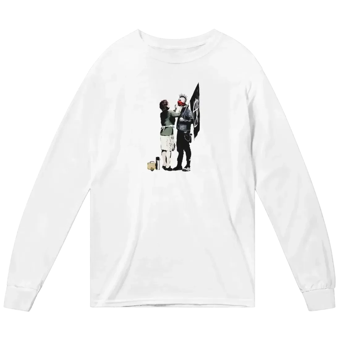 Banksy Anarchist Punk And His Mother Art Long Sleeve Shirt - Modz Designs