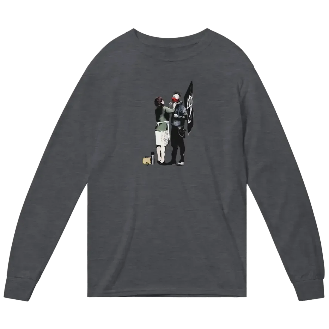 Banksy Anarchist Punk And His Mother Art Long Sleeve Shirt - Modz Designs