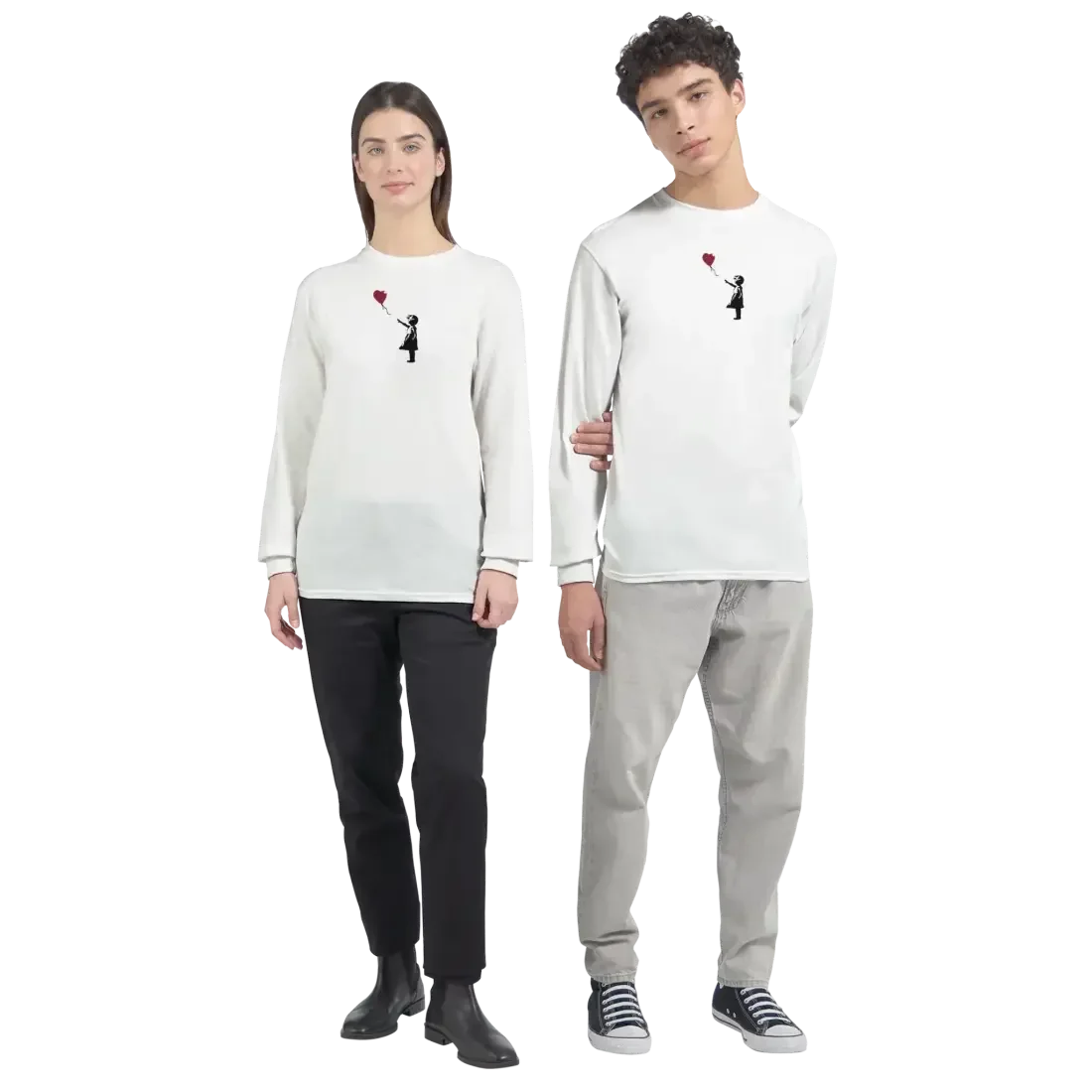 Banksy The Girl with a Red Balloon Artwork Long Sleeve Shirt - Modz Designs