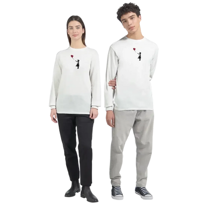 Banksy The Girl with a Red Balloon Artwork Long Sleeve Shirt - Modz Designs