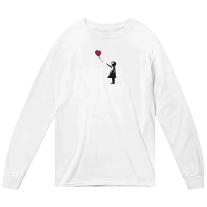 Banksy The Girl with a Red Balloon Artwork Long Sleeve Shirt - Modz Designs