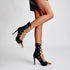 Black Glam Pointed Toe Gold Chain Stiletto Heels - Modz Designs