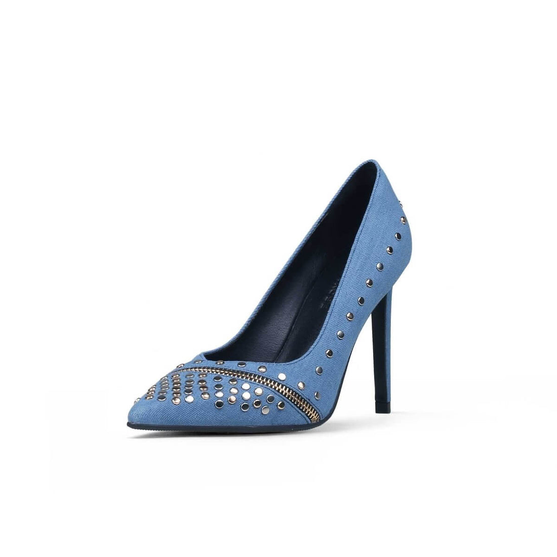 Bling Denim Pointed Toe Pumps - Modz Designs