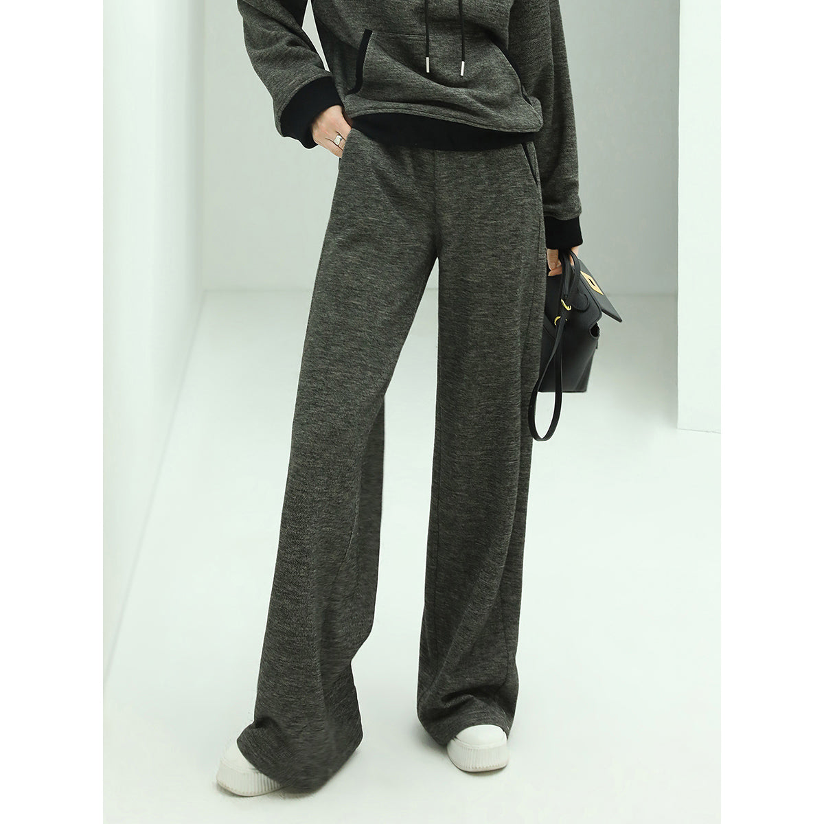 Casual Knitted Pants with Side Pockets in Charcoal - Modz Designs