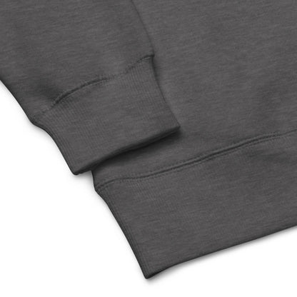 Close-up of sleeves and cuff detail of Gianneli Unisex Fashion Sweatshirt in dark gray color.