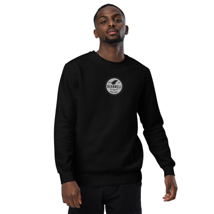 Gianneli Unisex Fashion Sweatshirt in black worn by a model showcasing versatile style and comfort.