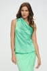 Silky Satin One Shoulder Ruched Top - Modz Designs