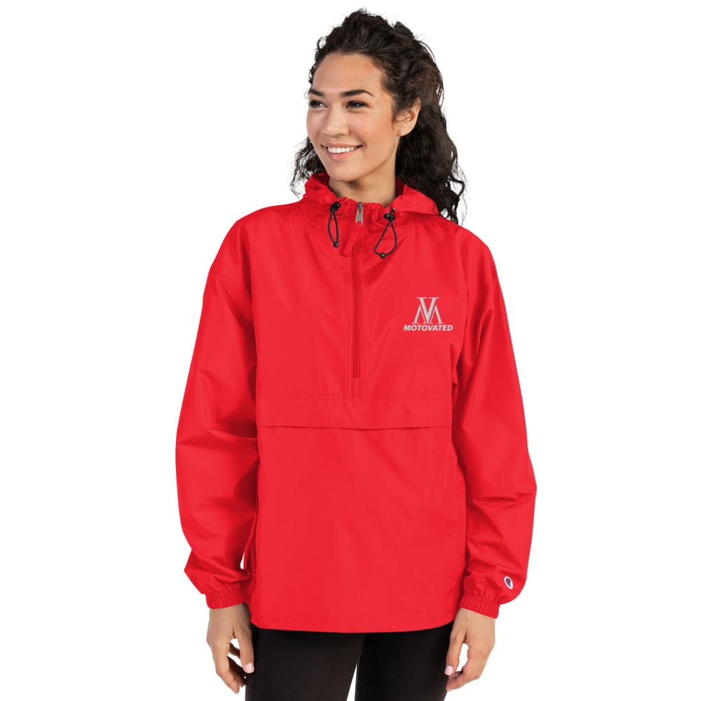 Embroidered Motovated Packable Jacket
