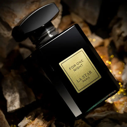 Midnight Elegance: Vanilla Jasmine Coffee Perfume Spray for Women, 55ml EDP on a stylish black backdrop.