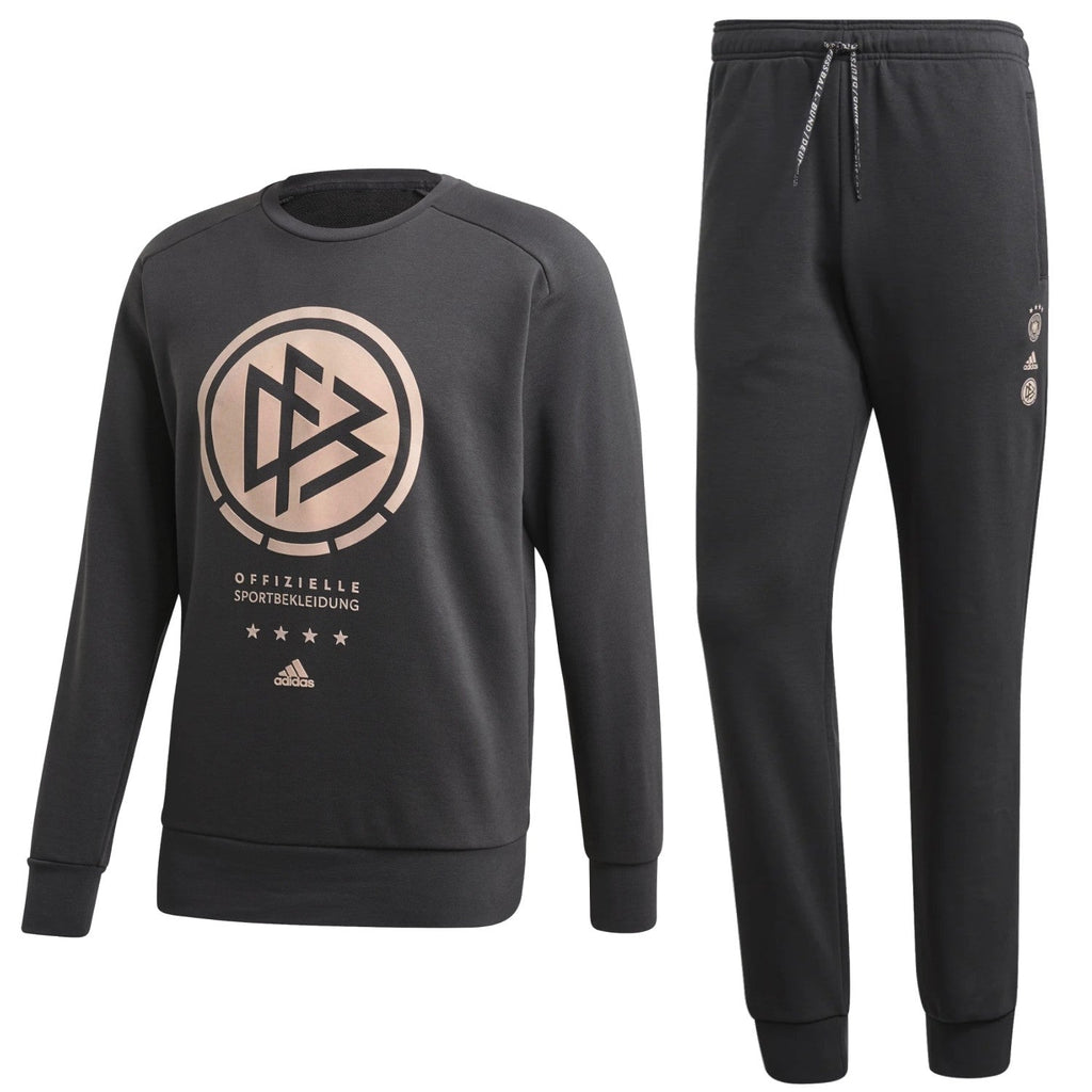 Germany SSP Casual crew presentation tracksuit 2021/22 dark grey - Adidas