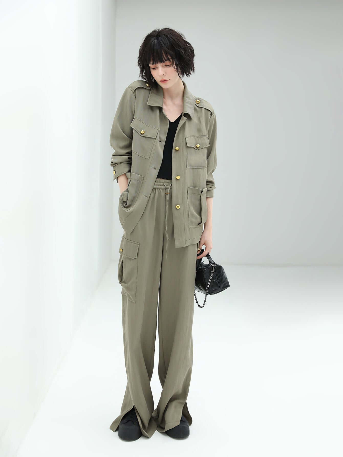 Green Straight Leg Cargo Pants - Modz Designs