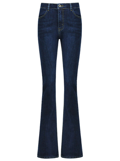 High Rise Cowgirl Navy Flared Jeans - Modz Designs