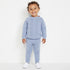 Twist Baby Jogger Set in soft blue for toddlers, featuring a cable knit pullover and matching pants.