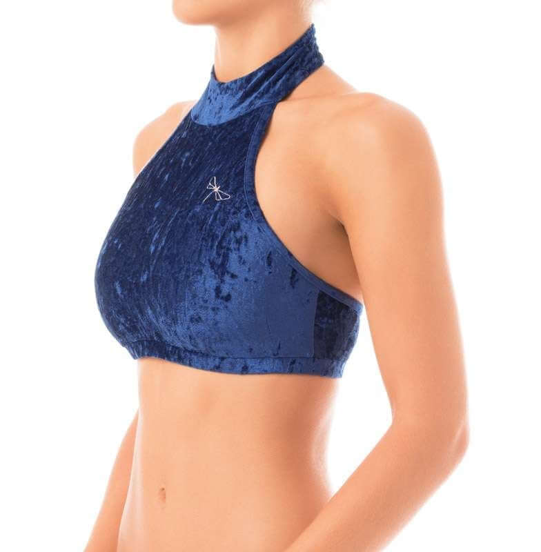 Velvet halter top sports bra - Lisette