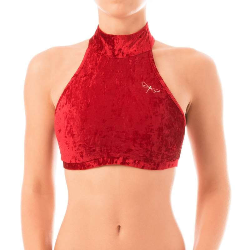 Velvet halter top sports bra - Lisette