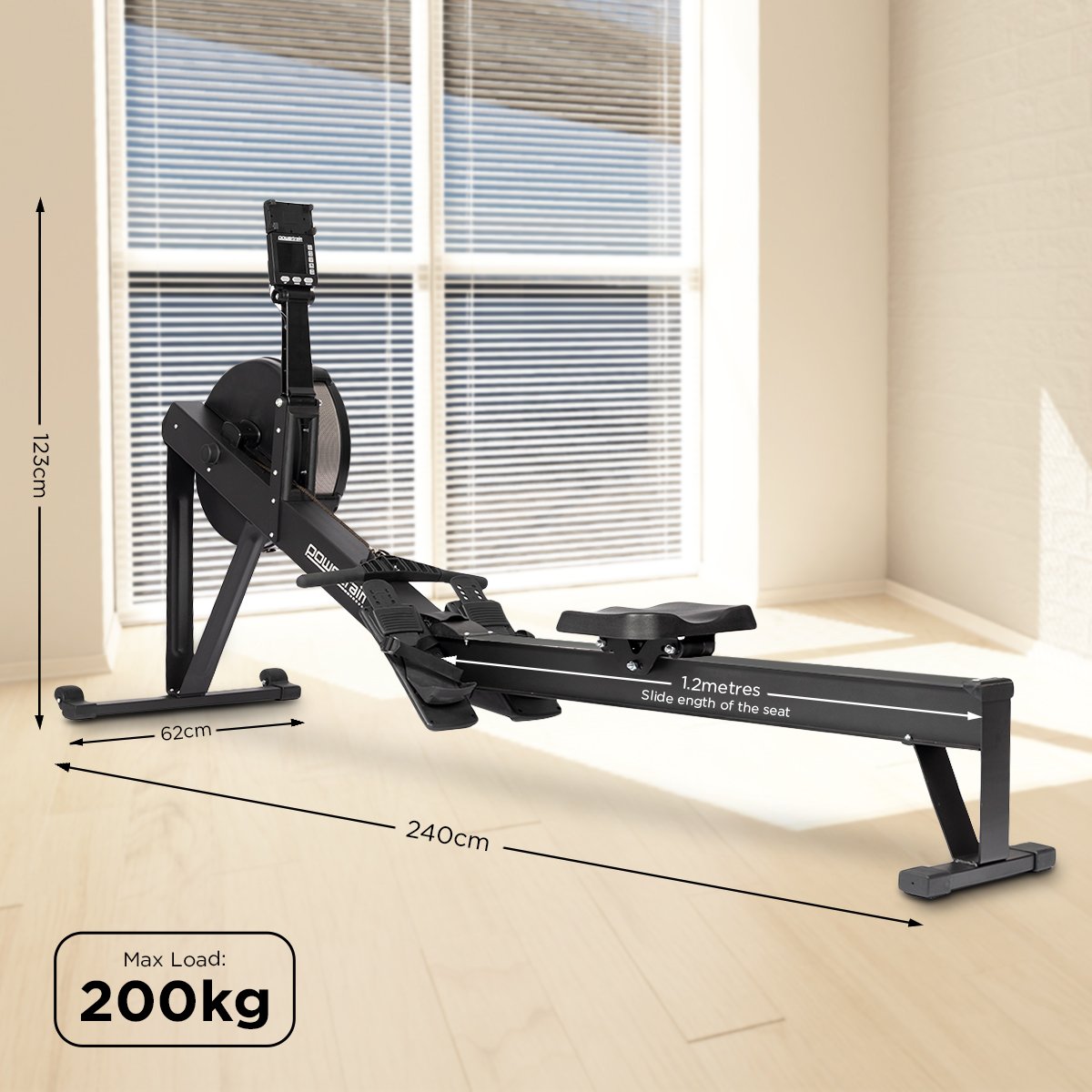 NNEDPE Air Rowing Machine Resistance Rower for Home Gym Cardio