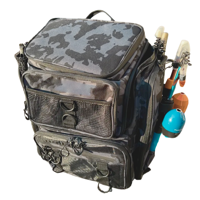 NNETM Fishing Backpack with Rod Holder-0