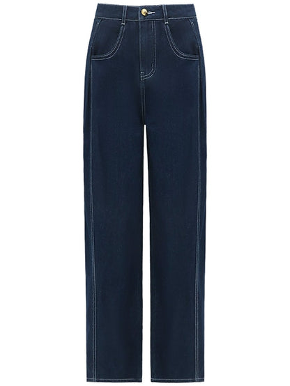 Vintage Dark Blue Straight Cut Jeans - Modz Designs